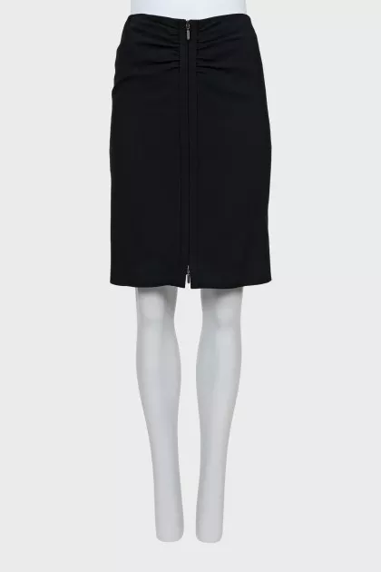 Black pencil skirt with zipper