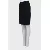 Black pencil skirt with zipper