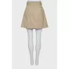 Beige denim mini skirt