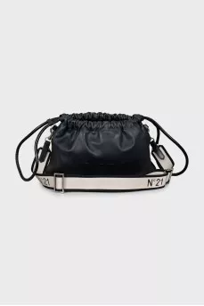 Bucket bag with embossed logo
