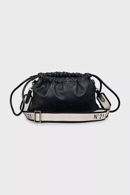 Bucket bag with embossed logo