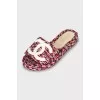 Textile slides with white logo