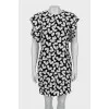 Black and white dress with accent shoulders