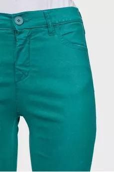 Green skinny jeans with tag