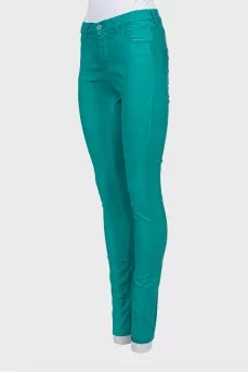 Green skinny jeans with tag