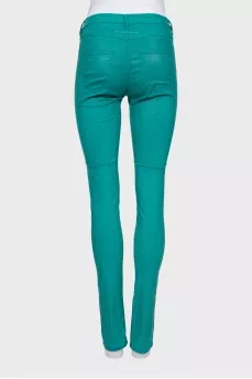 Green skinny jeans with tag