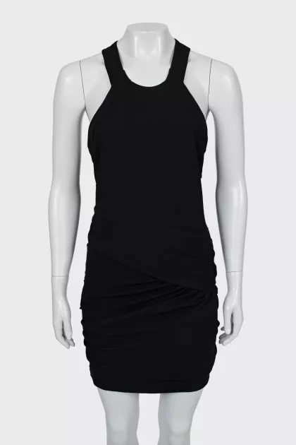 Bodycon mini dress with draping