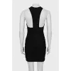 Bodycon mini dress with draping