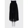 Semi-sheer midi skirt with tie