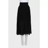 Semi-sheer midi skirt with tie
