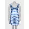 Striped A-line mini dress
