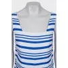 Striped A-line mini dress