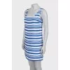 Striped A-line mini dress