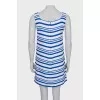 Striped A-line mini dress