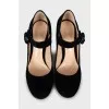 Velor high heels