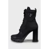Logo high heel boots