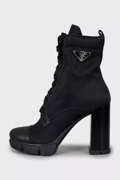 Logo high heel boots