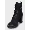 Logo high heel boots