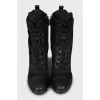 Logo high heel boots