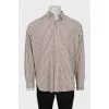 Men's checkered shirt with patch pocket
