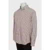 Men's checkered shirt with patch pocket