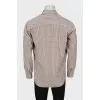 Men's checkered shirt with patch pocket