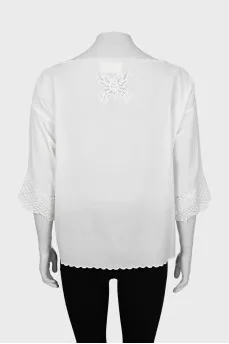 Loose blouse with 3/4 sleeves
