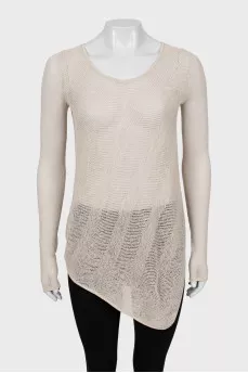 Braided long sleeve extended in front