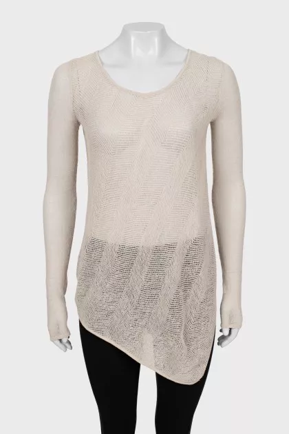 Braided long sleeve extended in front