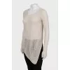 Braided long sleeve extended in front