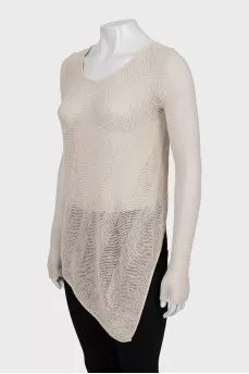 Braided long sleeve extended in front