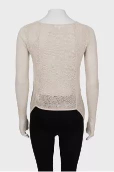 Braided long sleeve extended in front
