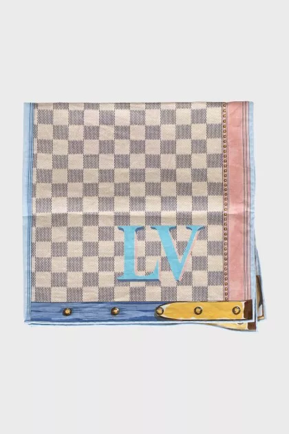 Printed cotton scarf