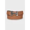 Double-sided belt with buckle logo