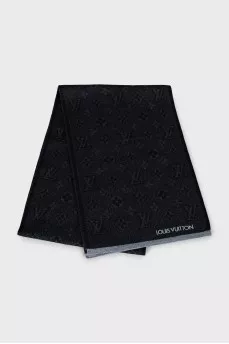 Men's wool scarf in signature print