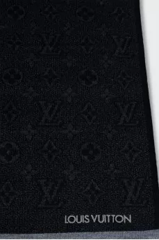 Men's wool scarf in signature print