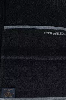 Men's wool scarf in signature print