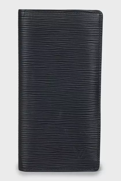 Embossed leather wallet for men