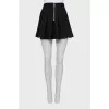 Low-rise wool skirt