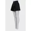 Low-rise wool skirt