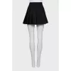 Low-rise wool skirt
