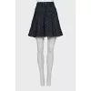 Denim skirt in signature print