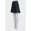 Denim skirt in signature print
