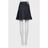 Denim skirt in signature print