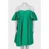 Green off-shoulder dress