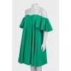 Green off-shoulder dress