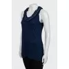 Blue A-line tank top