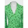 Polka dot wrap dress