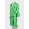 Polka dot wrap dress