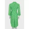 Polka dot wrap dress